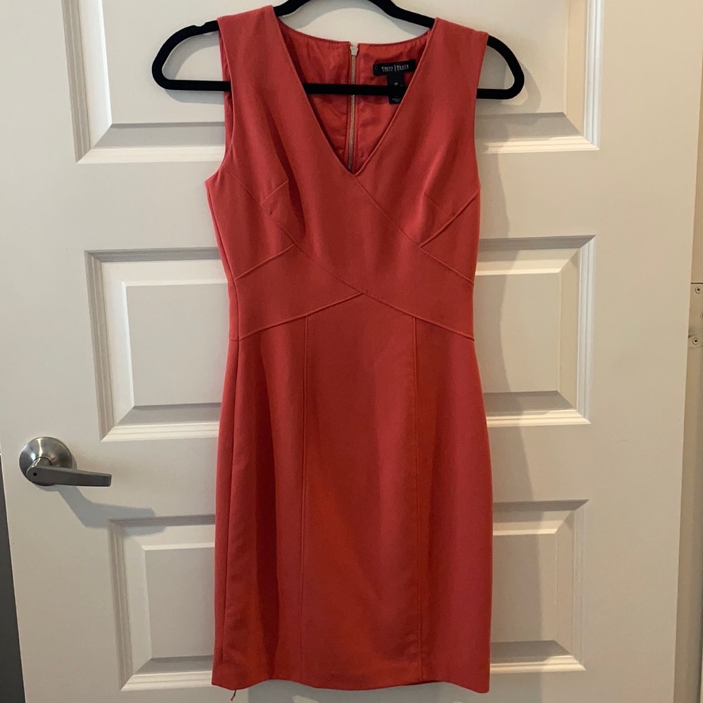 WHITE HOUSE BLACK MARKET CORAL DRESS